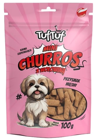 ⁨TUF TUF Mini Churros z wołowiną dla psa 100g⁩ w sklepie Wasserman.eu