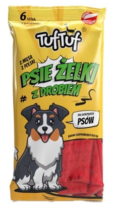 ⁨TUF TUF Psie Żelki - Paski z drobiem 6szt⁩ w sklepie Wasserman.eu