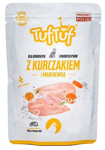 ⁨TUF TUF Kurczak z marchewką dla psa saszetka 500g⁩ w sklepie Wasserman.eu