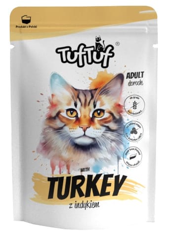 ⁨TUF TUF Mielonka z indykiem dla kota saszetka 300g⁩ w sklepie Wasserman.eu