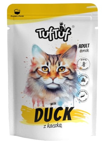 ⁨TUF TUF Mielonka z kaczką dla kota saszetka 300g⁩ w sklepie Wasserman.eu