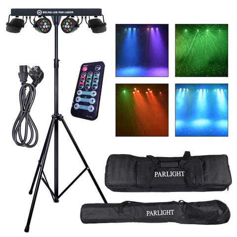 ⁨LIGHT4ME LED PAR LASER BEAM lighting kit⁩ at Wasserman.eu