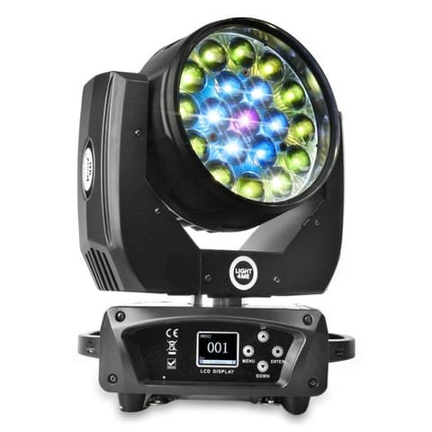 ⁨LIGHT4ME ZOOM WASH 19x15W RGBW LED Moving Head⁩ at Wasserman.eu