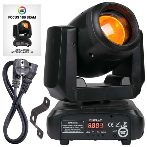 ⁨LIGHT4ME FOCUS 100 BEAM LED Moving Head⁩ at Wasserman.eu