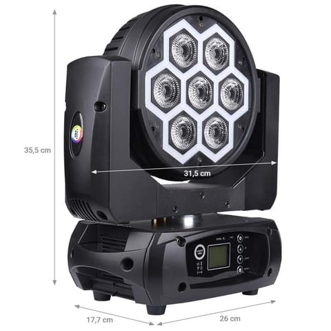 ⁨LIGHT4ME FRAME WASH 712 LED FX Moving Head⁩ at Wasserman.eu