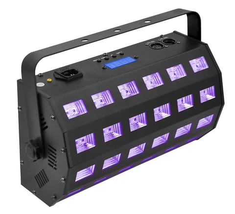 ⁨LIGHT4ME UV 24 + STROBE DMX Ultraviolet Spotlight⁩ at Wasserman.eu