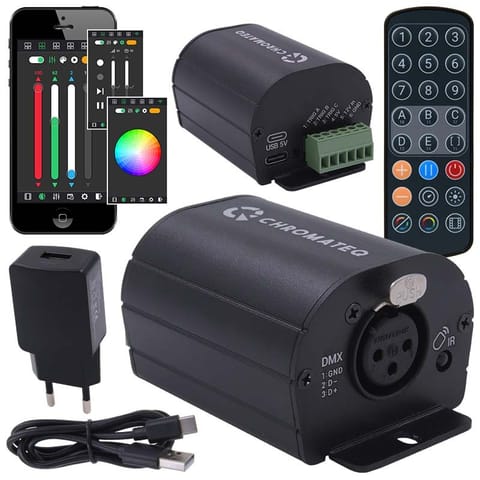 ⁨CHROMATEQ CLUB 512 DMX controller interface + remote control⁩ at Wasserman.eu