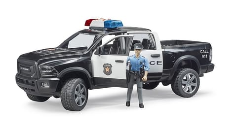 Dodge RAM 2500 Power Wagon as a U.S. Police Car with Policeman Figure 02505 BRUDER at Wasserman.eu