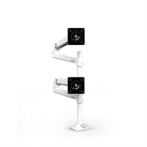 ⁨Ergotron LX Series LX Dual Stacking Arm monitor mount / stand 101.6 cm (40") Desk White⁩ at Wasserman.eu