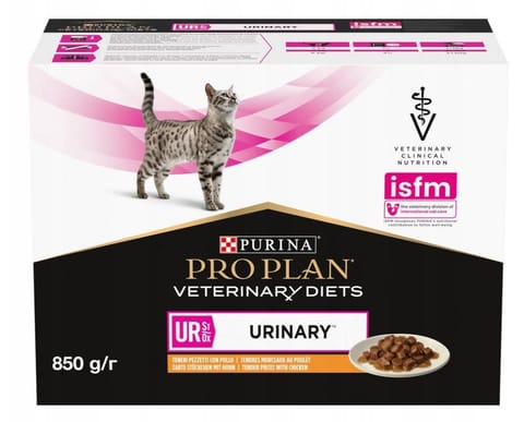 ⁨PURINA Pro Plan Veterinary Diets UR St/Ox Urinary Chicken - wet cat food - 10x85 g⁩ at Wasserman.eu