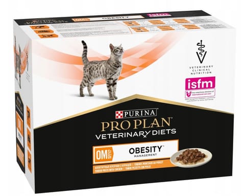 ⁨PURINA Pro Plan Veterinary Diets OM St/Ox Obesity - wet cat food - 10x85 g⁩ at Wasserman.eu