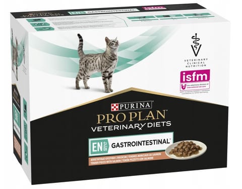 ⁨PURINA Pro Plan Veterinary Diets EN St/Ox Gastrointestinal Salmon - wet cat food - 10x85 g⁩ at Wasserman.eu