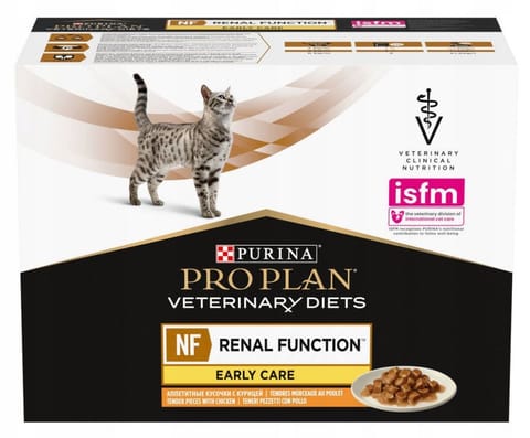 ⁨PURINA Feline Veterinary Diets NF Renal Function Chicken - wet cat food - 10x85 g⁩ at Wasserman.eu