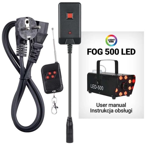 ⁨LIGHT4ME FOG 500 LED wytwornica dymu, mgły, na pilota⁩ w sklepie Wasserman.eu