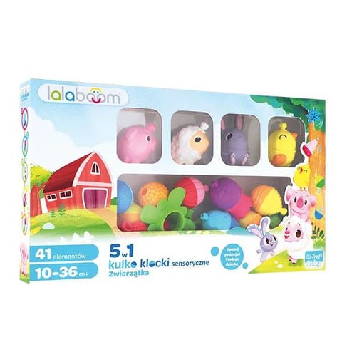 ⁨Ball - Blocks Farm Animals 41 pieces 61651 TREFL⁩ at Wasserman.eu