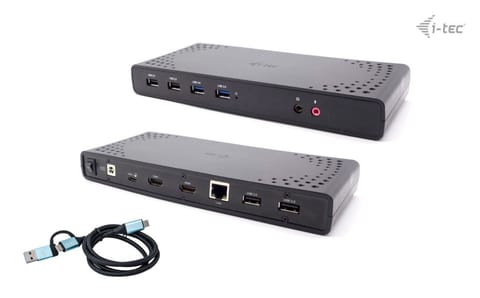 ⁨i-tec USB 3.0 / USB-C / Thunderbolt Dual Display Docking Station + Power Delivery 100W⁩ at Wasserman.eu