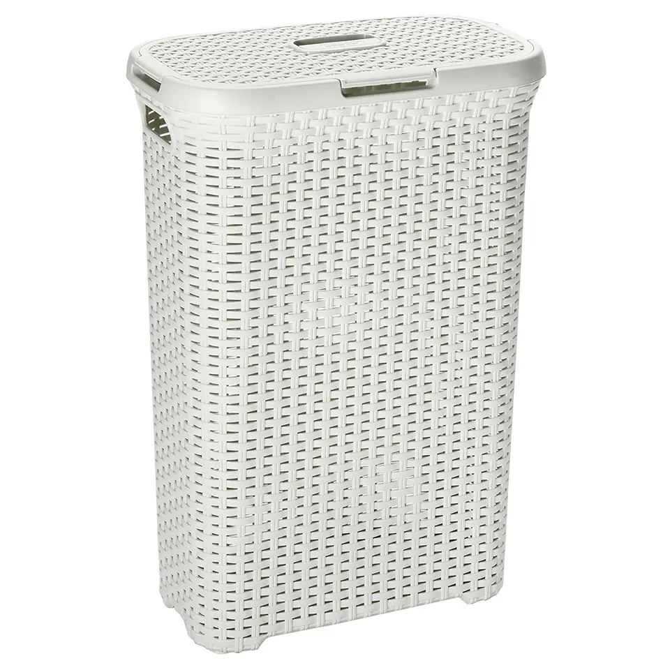 ⁨Curver NATURAL STYLE laundry basket 40L Cream⁩ at Wasserman.eu