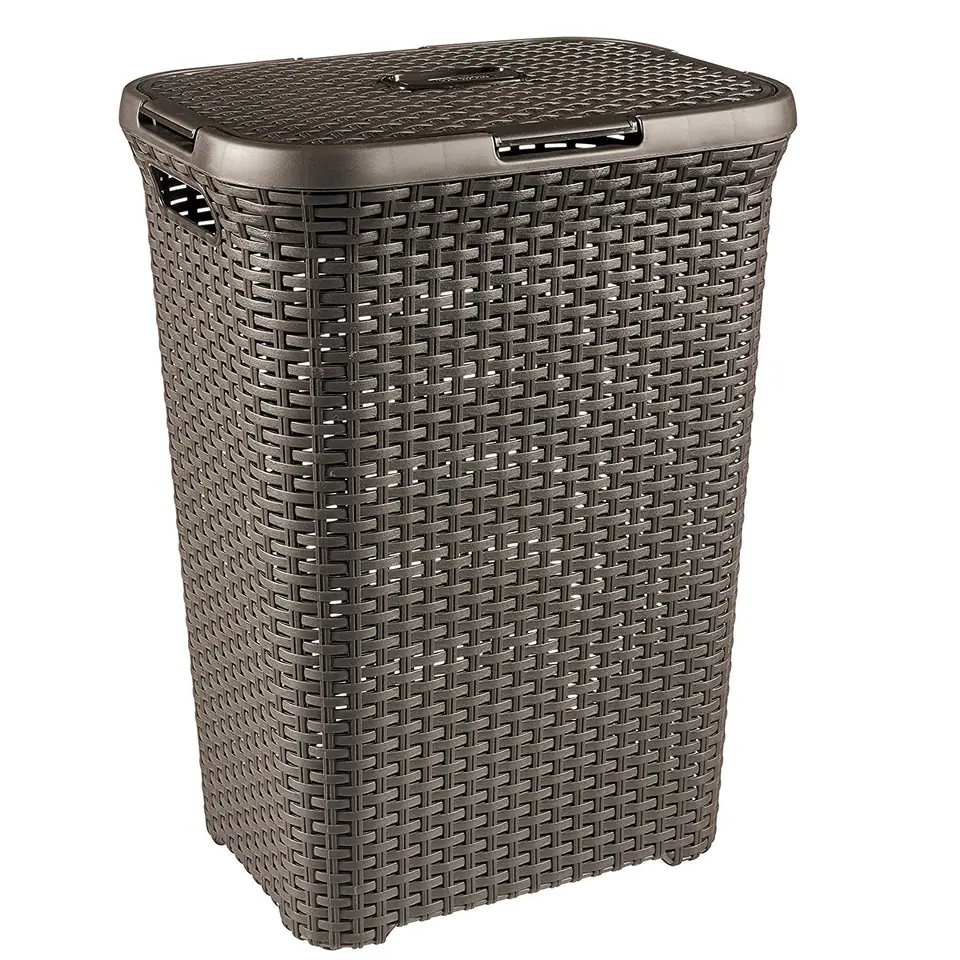 ⁨Curver Style 144873 laundry basket 60 L Square Rattan Brown⁩ at Wasserman.eu