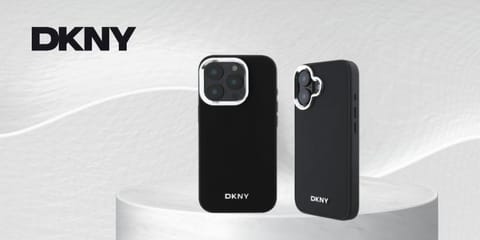 ⁨DKNY DKHMP15LPSCMCLK iPhone 15 Pro 6.1" czarny/black hardcase Plain Logo MagSafe⁩ w sklepie Wasserman.eu