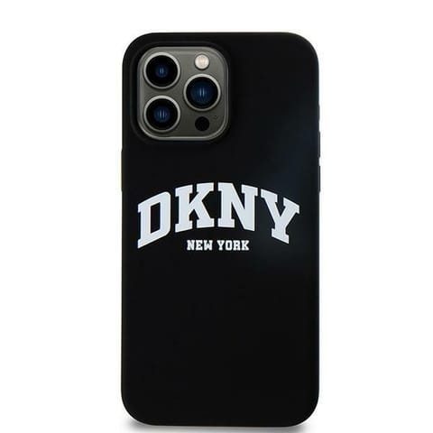 ⁨DKNY DKHMP16LSNYACH iPhone 16 Pro 6.3" czarny/black hardcase Silicone White Printed Logo MagSafe⁩ w sklepie Wasserman.eu