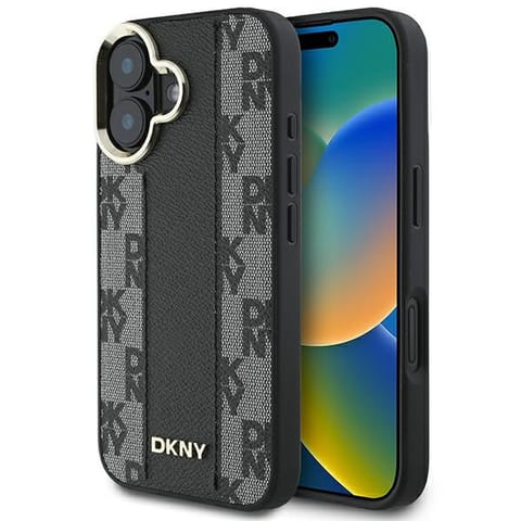 ⁨DKNY DKHMP16MPCPVSLK iPhone 16 Plus 6.7" czarny/black hardcase Checkered Pattern Magsafe⁩ w sklepie Wasserman.eu