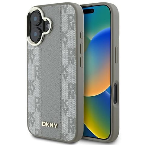 ⁨DKNY DKHMP16SPCPVSLE iPhone 16 6.1" beżowy/beige hardcase Checkered Pattern Magsafe⁩ w sklepie Wasserman.eu