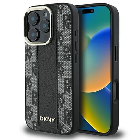 ⁨DKNY DKHMP16XPCPVSLK iPhone 16 Pro Max 6.9" czarny/black hardcase Checkered Pattern Magsafe⁩ w sklepie Wasserman.eu
