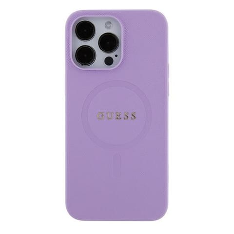 ⁨Guess GUHMP16XPSAHMCU iPhone 16 Pro Max 6.9" fioletowy/purple harcase Saffiano MagSafe⁩ w sklepie Wasserman.eu