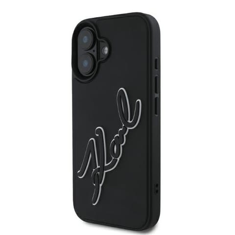 ⁨Karl Lagerfeld KLHCP16S3DRKSDLK iPhone 16 6.1" czarny/black hardcase 3D Rubber Signature⁩ w sklepie Wasserman.eu