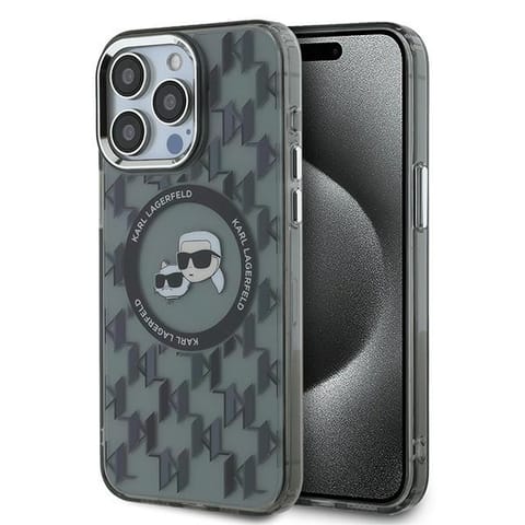 Karl Lagerfeld KLHMP15LHMCKMHK iPhone 15 Pro 6.1" czarny/black IML Monogram Karl&Choupette Head MagSafe w sklepie Wasserman.eu