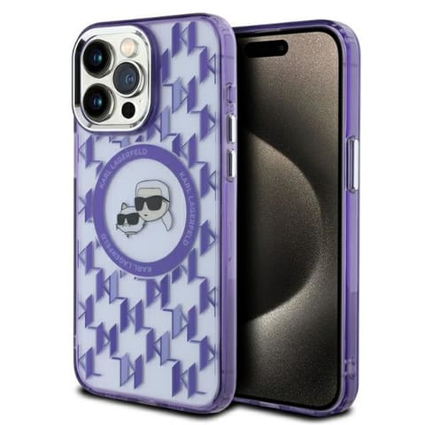 Karl Lagerfeld KLHMP15XHMCKMHU iPhone 15 Pro Max 6.7" fioletowy/purple IML Monogram Karl&Choupette Head MagSafe w sklepie Wasserman.eu