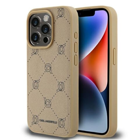 Karl Lagerfeld KLHMP15XPGKHPHE iPhone 15 Pro Max 6.7" beżowy/beige Magsafe Karl Heads w sklepie Wasserman.eu