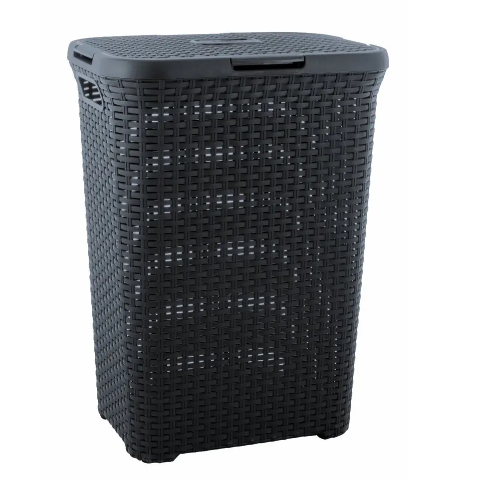 Kosz na bieliznę Curver Natural Style 60L ciemnySz w sklepie Wasserman.eu