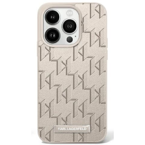 ⁨Karl Lagerfeld KLHMP16LPKHPORPE iPhone 16 Pro 6.3" hardcase beżowy/beige Leather Monogram Metal Logo MagSafe⁩ w sklepie Wasserman.eu