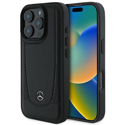 ⁨Mercedes MEHCP16LARMBK iPhone 16 Pro 6.3" czarny/black hardcase Leather Urban⁩ w sklepie Wasserman.eu