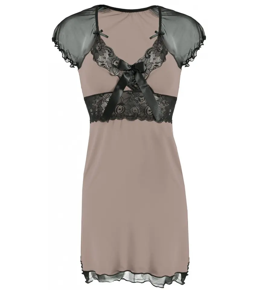 ⁨T-shirt Paulina Cappucino-Black (Size XL)⁩ at Wasserman.eu