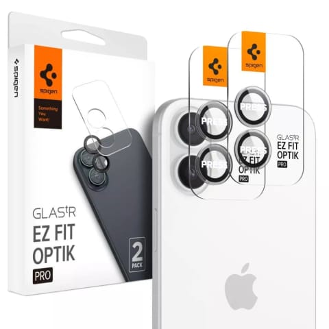 ⁨Osłona Aparatu Spigen Optik Pro Glas.TR ”EZ FIT” Camera Protector 2-pack do iPhone 16 / 16 Plus Crystal Clear⁩ w sklepie Wasserman.eu