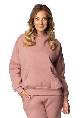 ⁨Bluza DK-K-B6 PUDER BAWEŁNA GRUBA (kolor pudrowy róż, rozmiar 2xl)⁩ w sklepie Wasserman.eu