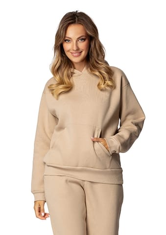 ⁨Bluza DK-K-B6 CAPPUCCINO BAWEŁNA GRUBA (kolor CAPPUCCINO, rozmiar XS)⁩ w sklepie Wasserman.eu