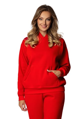 ⁨Bluza DK-K-B6 CZERWONY BAWEŁNA GRUBA (kolor czerwony, rozmiar 2xl)⁩ w sklepie Wasserman.eu