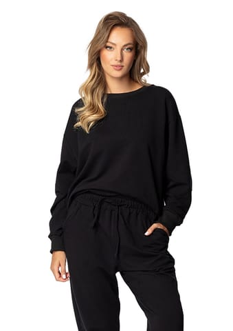 ⁨Bluza DK-K-B7 CZARNY BAWEŁNA (kolor czarny, rozmiar XS)⁩ w sklepie Wasserman.eu
