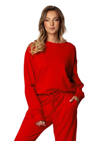⁨Bluza DK-K-B7 CZERWONY BAWEŁNA (kolor czerwony, rozmiar L)⁩ w sklepie Wasserman.eu