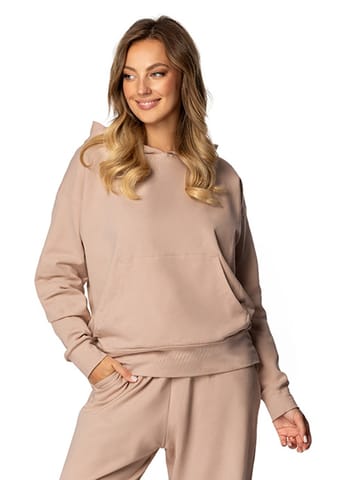 ⁨Bluza DK-K-B8 BEŻ BAWEŁNA (kolor beżowy, rozmiar S)⁩ w sklepie Wasserman.eu