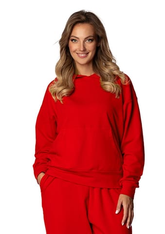 ⁨Bluza DK-K-B8 CZERWONY BAWEŁNA (kolor czerwony, rozmiar M)⁩ w sklepie Wasserman.eu