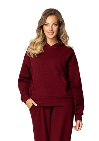 ⁨Bluza DK-K-B8 BORDO BAWEŁNA (kolor bordo, rozmiar XS)⁩ w sklepie Wasserman.eu