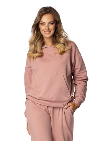 ⁨Bluza DK-K-B8 PUDER BAWEŁNA (kolor pudrowy róż, rozmiar XS)⁩ w sklepie Wasserman.eu