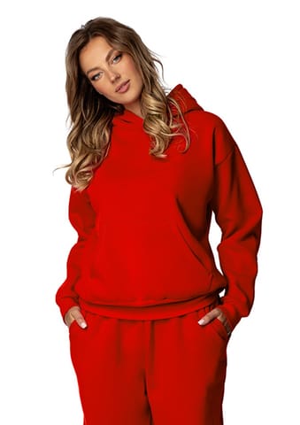 ⁨Bluza DK-K-B9 CZERWONY BAWEŁNA GRUBA (kolor czerwony, rozmiar L)⁩ w sklepie Wasserman.eu