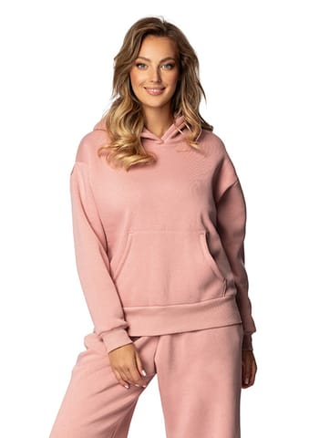 ⁨Bluza DK-K-B9 PUDER BAWEŁNA GRUBA (kolor pudrowy róż, rozmiar L)⁩ w sklepie Wasserman.eu