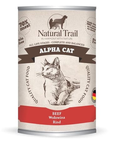 ⁨NATURAL TRAIL Alpha Cat Beef - wet cat food - 400g⁩ at Wasserman.eu