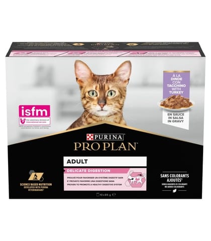 ⁨PURINA Pro Plan Delicate Digestion Turkey - wet cat food - 10x85g⁩ at Wasserman.eu